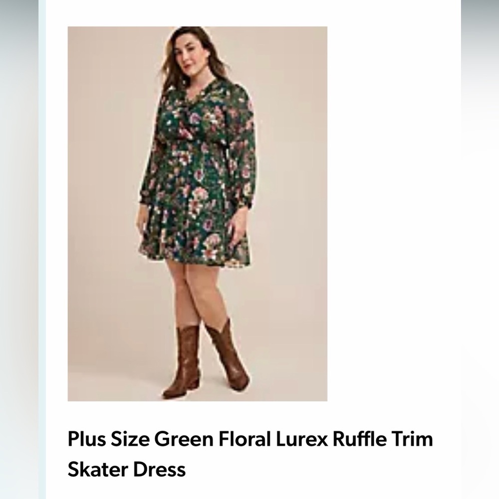 NWT women’s plus size Floral Green Dress 1X Maurice’s